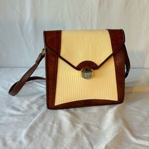 Textured animal skin crossbody bag